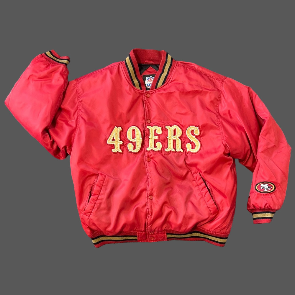 San Francisco Forty Niners Vintage NFL Game Day Turbo Zone Team Football Jacket